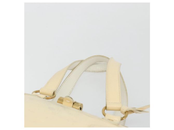 SAINT LAURENT Muse Borsa a Mano Punta Pelle Patinata Avorio Oro 156464 Auth 177545 D'oro Crudo - vista 8