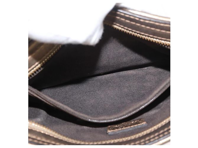 Borsa a spalla Nova Check in PVC Beige Oro Auth bs35011 di BURBERRY D'oro - vista 21