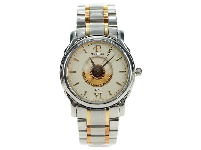 PERRELET Doppelrotor-Uhr Zweifarbendesign Nr. 45 Edelstahl Auth am6930SM Silber - Ansicht 13