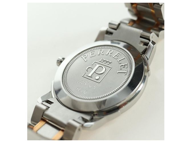 PERRELET Doppelrotor-Uhr Zweifarbendesign Nr. 45 Edelstahl Auth am6930SM Silber - Ansicht 19