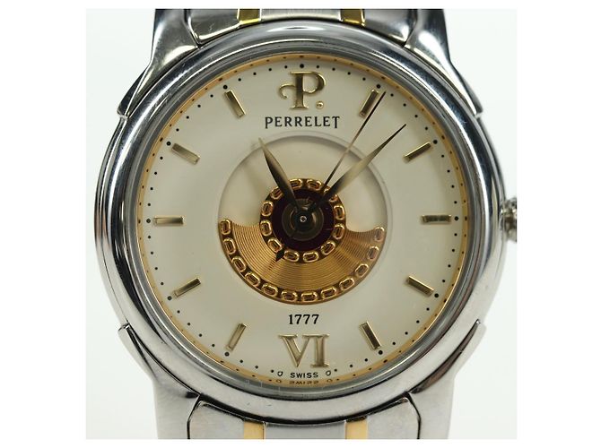 PERRELET Doppelrotor-Uhr Zweifarbendesign Nr. 45 Edelstahl Auth am6930SM Silber - Ansicht 5