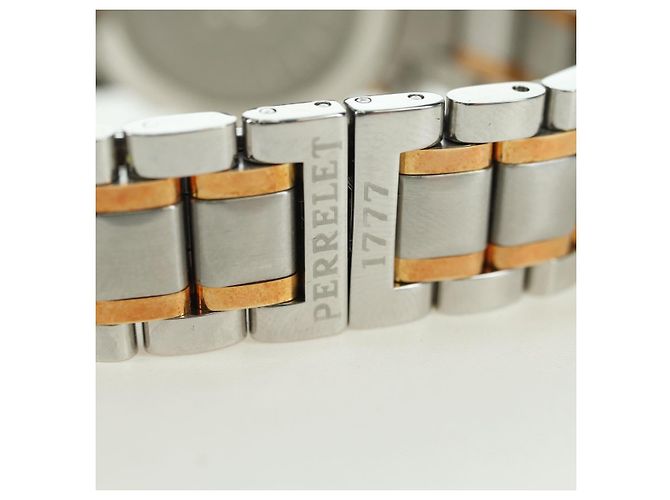 PERRELET Doppelrotor-Uhr Zweifarbendesign Nr. 45 Edelstahl Auth am6930SM Silber - Ansicht 7
