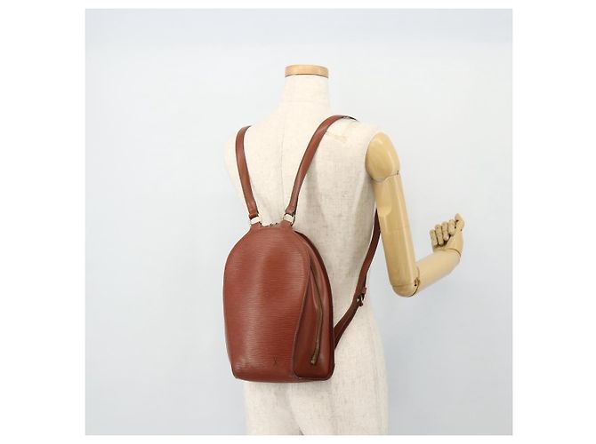 LOUIS VUITTON Zaino Epi Mabillon Marrone M52233 LV Auth 177640 - vista 22