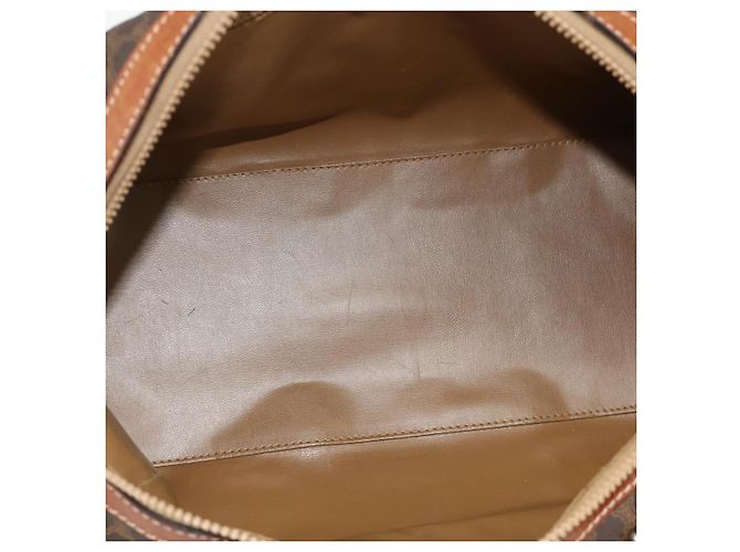 Céline Bolsa de mão em lona Macadam CELINE em couro PVC marrom e dourado Auth ka4217 - vista 11