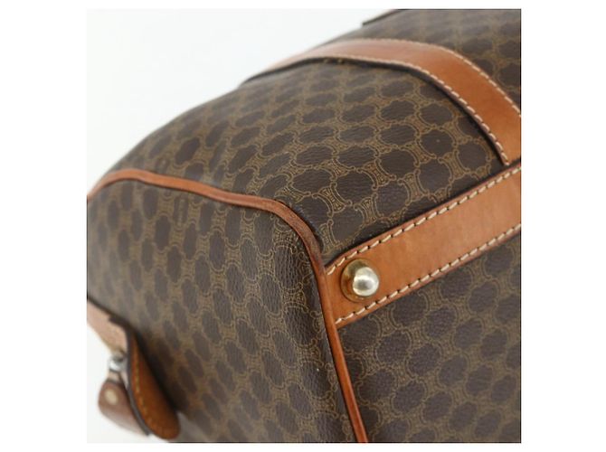 Céline Bolsa de mão em lona Macadam CELINE em couro PVC marrom e dourado Auth ka4217 - vista 14
