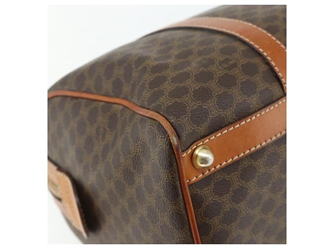 Céline Bolsa de mão em lona Macadam CELINE em couro PVC marrom e dourado Auth ka4217 - vista 16