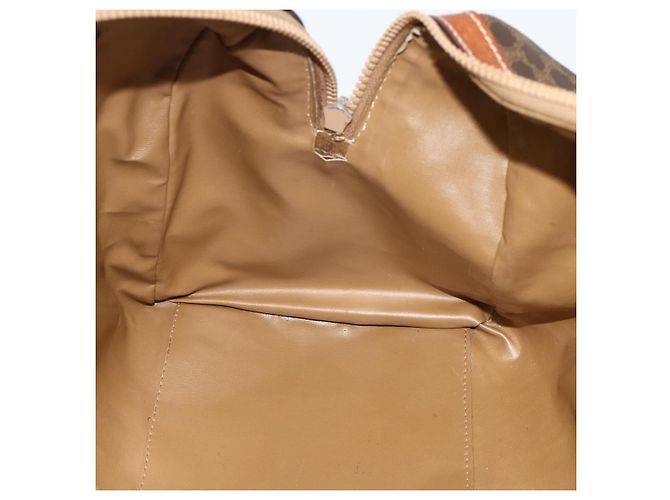 Céline Bolsa de mão em lona Macadam CELINE em couro PVC marrom e dourado Auth ka4217 - vista 18