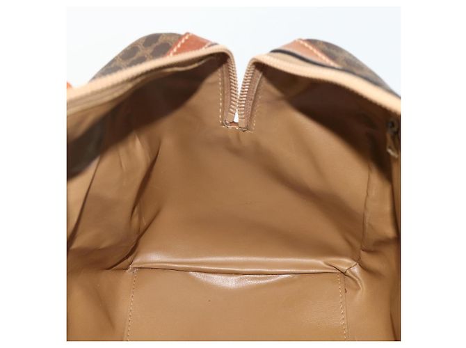 Céline Bolsa de mão em lona Macadam CELINE em couro PVC marrom e dourado Auth ka4217 - vista 19
