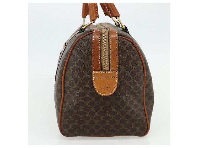 Céline Bolsa de mão em lona Macadam CELINE em couro PVC marrom e dourado Auth ka4217 - vista 4