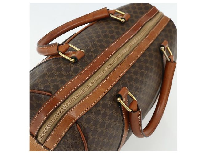 Céline Bolsa de mão em lona Macadam CELINE em couro PVC marrom e dourado Auth ka4217 - vista 6