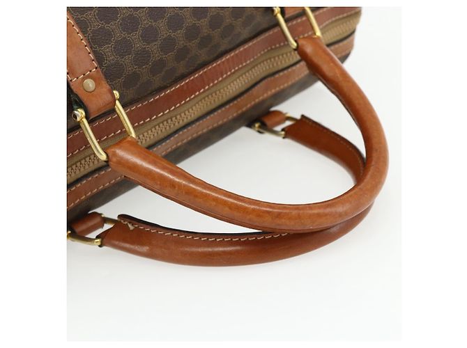 Céline Bolsa de mão em lona Macadam CELINE em couro PVC marrom e dourado Auth ka4217 - vista 7