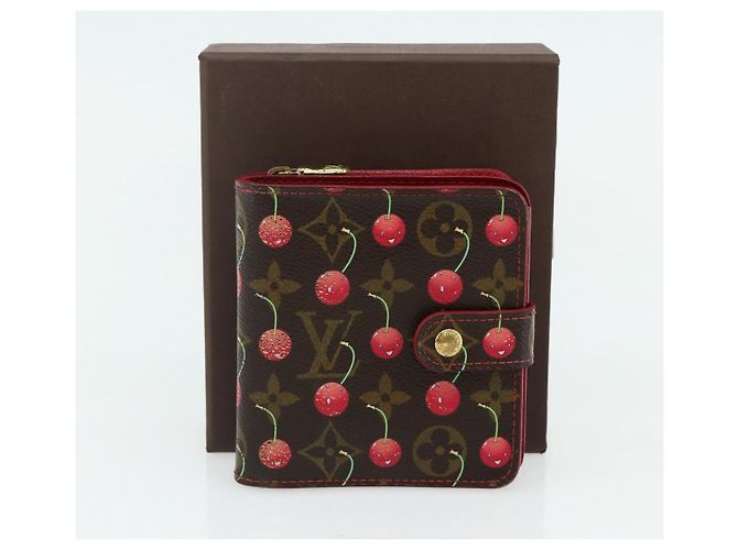 LOUIS VUITTON Monogram Cherry Compact Zip Bifold Wallet M95005 LV Auth 178602A - view 12