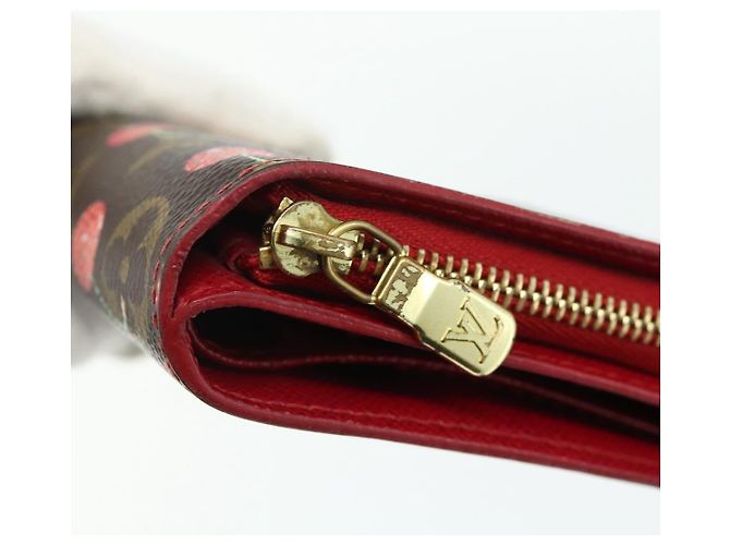 LOUIS VUITTON Monogram Cherry Compact Zip Bifold Wallet M95005 LV Auth 178602A - view 17