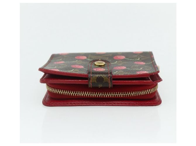 LOUIS VUITTON Monogram Cherry Compact Zip Bifold Wallet M95005 LV Auth 178602A - view 3