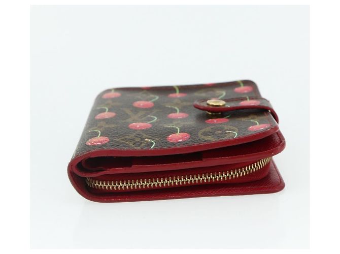 LOUIS VUITTON Monogram Cherry Compact Zip Bifold Wallet M95005 LV Auth 178602A - view 6