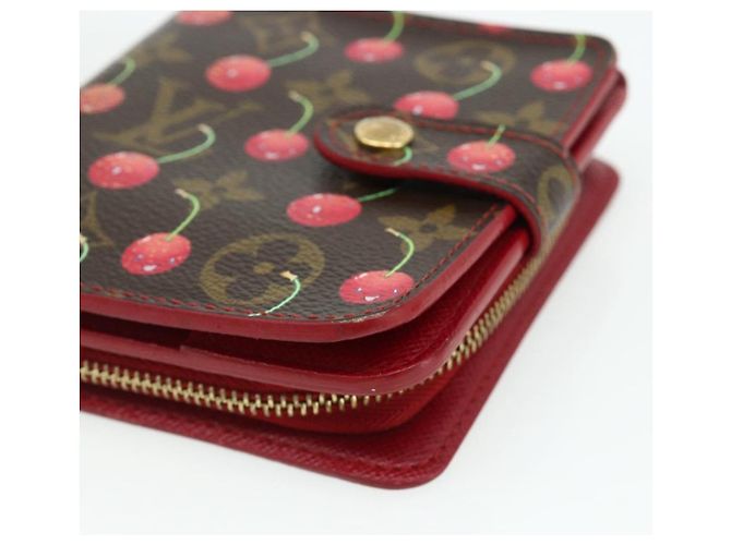 LOUIS VUITTON Monogram Cherry Compact Zip Bifold Wallet M95005 LV Auth 178602A - view 7