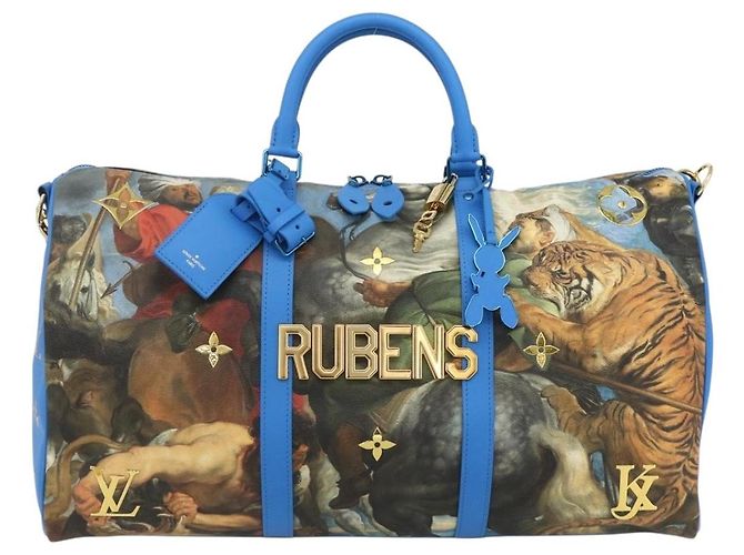 LOUIS VUITTON Collezione Masters Keepall Bandouliere 50 M43344 LV Auth 167273SM Blu - vista 13