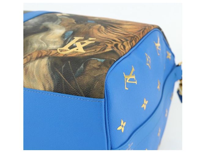 LOUIS VUITTON Collezione Masters Keepall Bandouliere 50 M43344 LV Auth 167273SM Blu - vista 18
