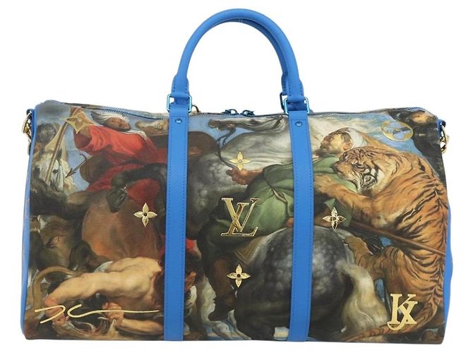 LOUIS VUITTON Collezione Masters Keepall Bandouliere 50 M43344 LV Auth 167273SM Blu - vista 2