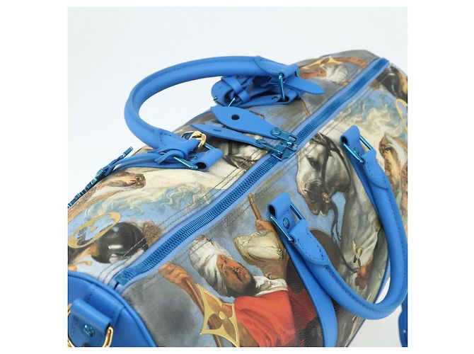 LOUIS VUITTON Collezione Masters Keepall Bandouliere 50 M43344 LV Auth 167273SM Blu - vista 6