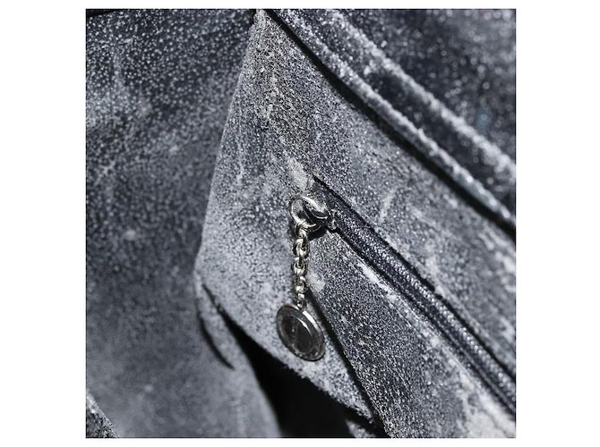 Borsa a mano GUCCI in pelle verniciata nera e argento 000 2058 0504 5 Auth 177486 Nero - vista 18