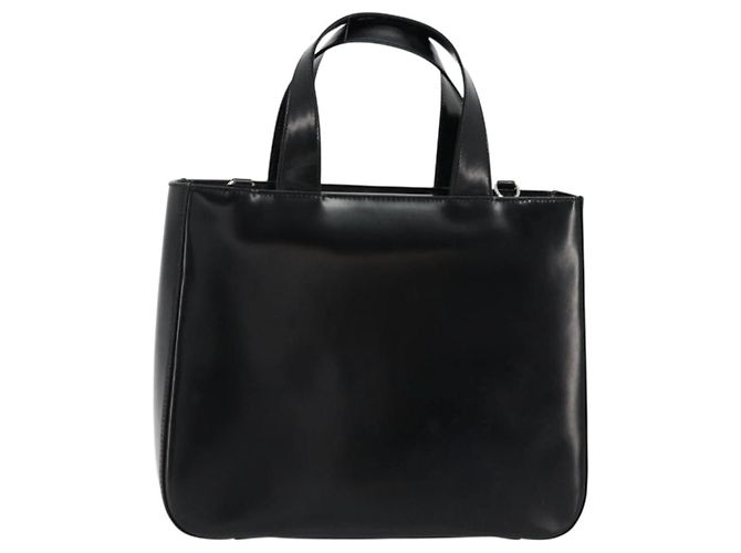 Borsa a mano GUCCI in pelle verniciata nera e argento 000 2058 0504 5 Auth 177486 Nero - vista 3