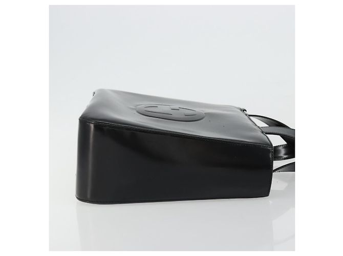 Borsa a mano GUCCI in pelle verniciata nera e argento 000 2058 0504 5 Auth 177486 Nero - vista 4