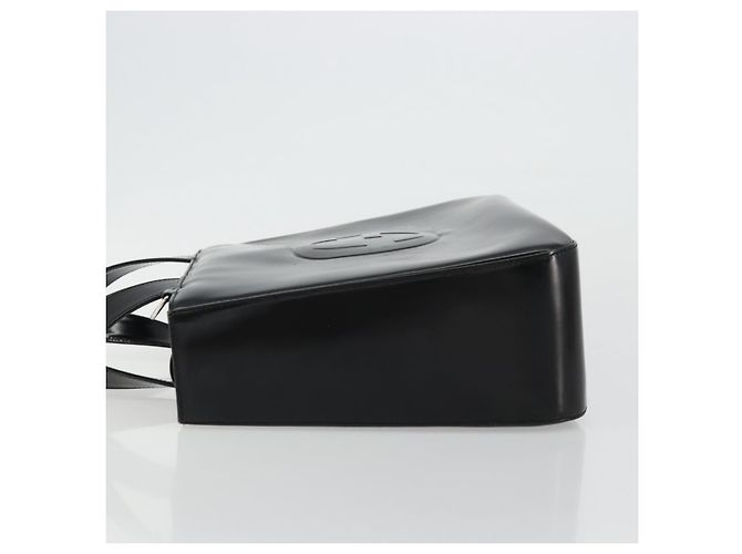 Borsa a mano GUCCI in pelle verniciata nera e argento 000 2058 0504 5 Auth 177486 Nero - vista 5