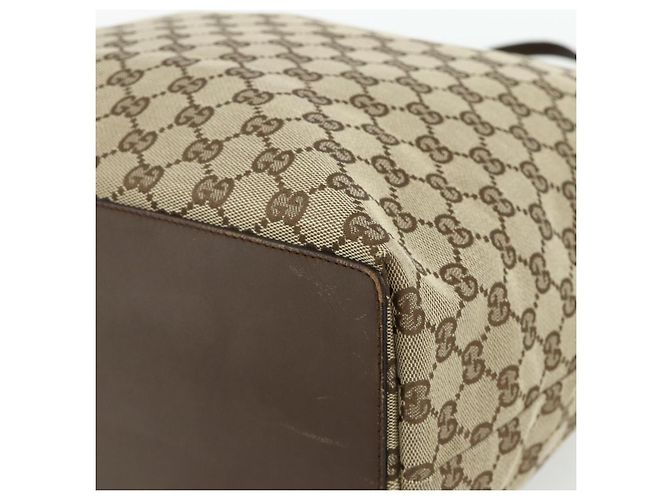Borsa Tote GG Canvas Gucci Beige Argento 31242 Auth 178007 - vista 10