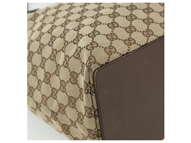 Borsa Tote GG Canvas Gucci Beige Argento 31242 Auth 178007 - vista 11