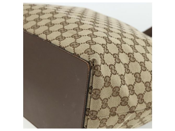 Borsa Tote GG Canvas Gucci Beige Argento 31242 Auth 178007 - vista 12
