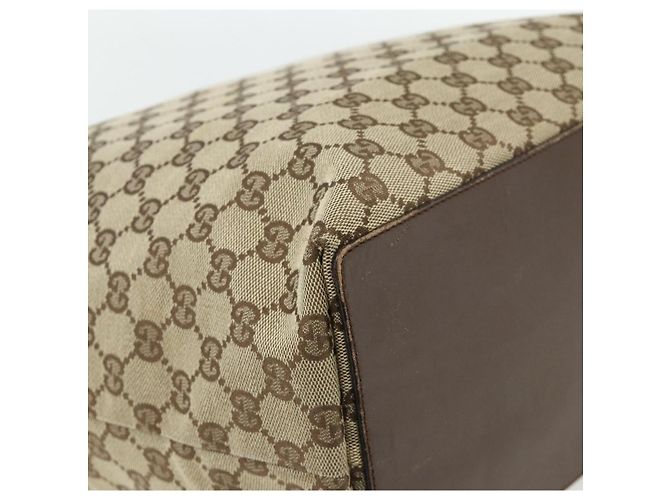Borsa Tote GG Canvas Gucci Beige Argento 31242 Auth 178007 - vista 13