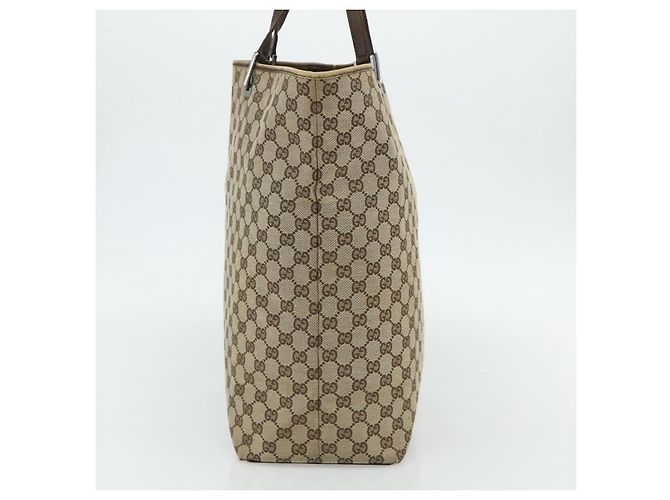 Borsa Tote GG Canvas Gucci Beige Argento 31242 Auth 178007 - vista 4