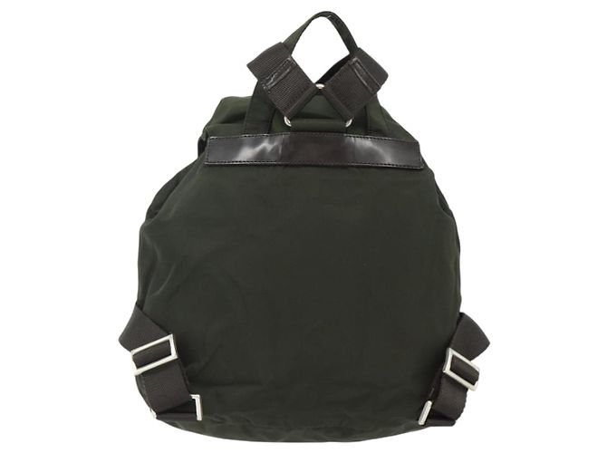 PRADA Backpack Nylon Khaki Silver Auth bs34477 Silvery - view 2