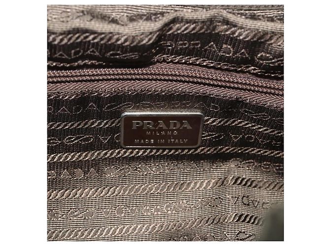 PRADA Backpack Nylon Khaki Silver Auth bs34477 Silvery - view 21