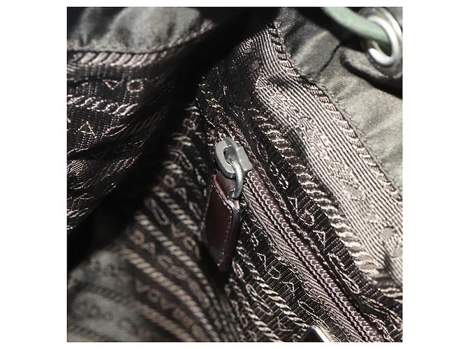 PRADA Backpack Nylon Khaki Silver Auth bs34477 Silvery - view 24