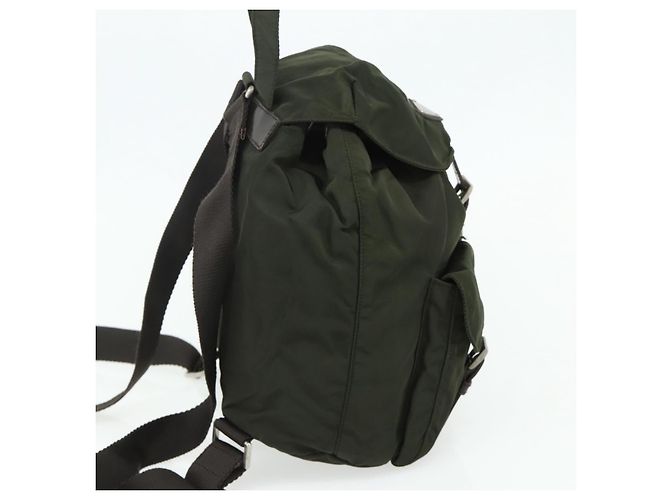 PRADA Backpack Nylon Khaki Silver Auth bs34477 Silvery - view 3
