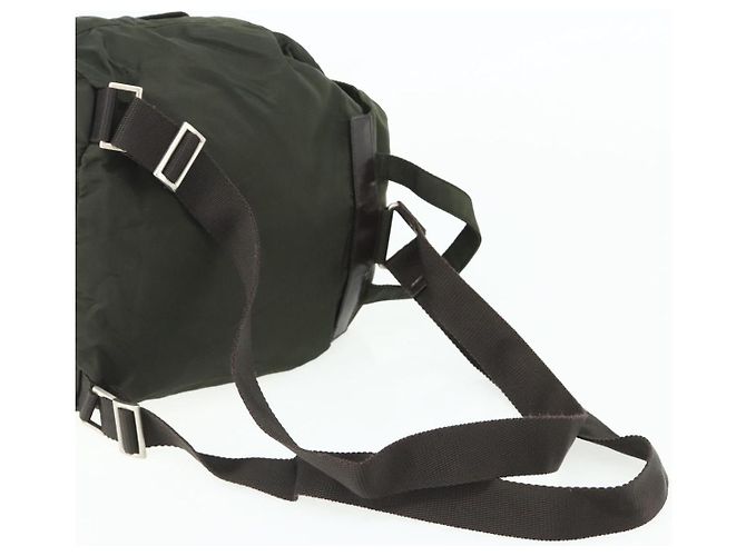 PRADA Backpack Nylon Khaki Silver Auth bs34477 Silvery - view 9