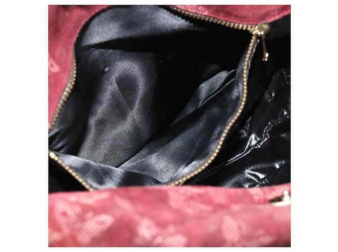 Borsa a Spalla Bottega Veneta Camoscio Bordeaux Oro Auth bs34964 D'oro Bordò - vista 12