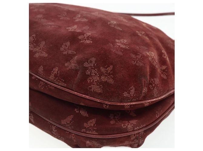 Borsa a Spalla Bottega Veneta Camoscio Bordeaux Oro Auth bs34964 D'oro Bordò - vista 15