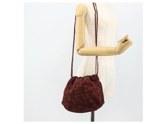 Borsa a Spalla Bottega Veneta Camoscio Bordeaux Oro Auth bs34964 D'oro Bordò - vista 20