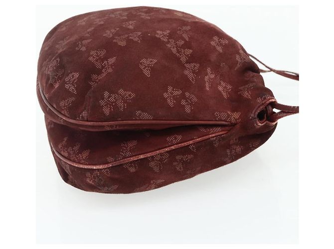 Borsa a Spalla Bottega Veneta Camoscio Bordeaux Oro Auth bs34964 D'oro Bordò - vista 4