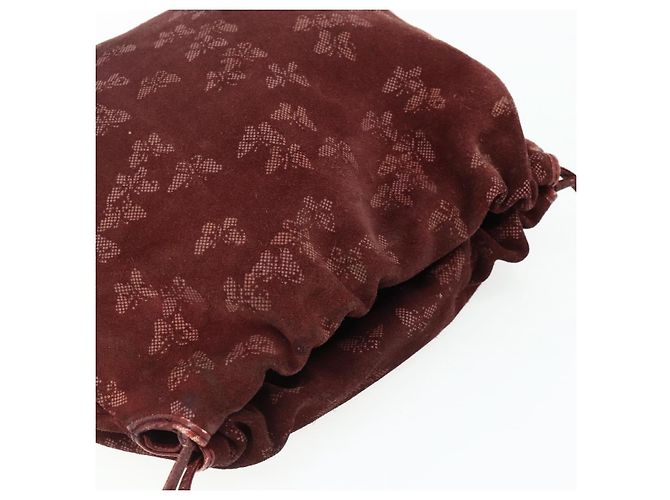 Borsa a Spalla Bottega Veneta Camoscio Bordeaux Oro Auth bs34964 D'oro Bordò - vista 6