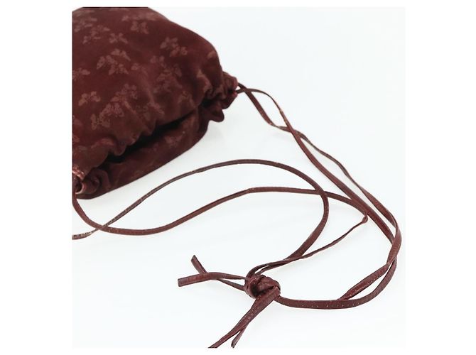 Borsa a Spalla Bottega Veneta Camoscio Bordeaux Oro Auth bs34964 D'oro Bordò - vista 7