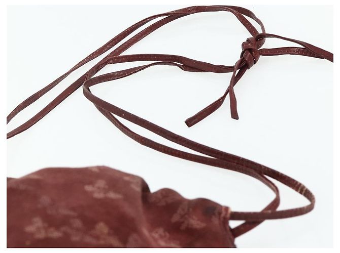 Borsa a Spalla Bottega Veneta Camoscio Bordeaux Oro Auth bs34964 D'oro Bordò - vista 8