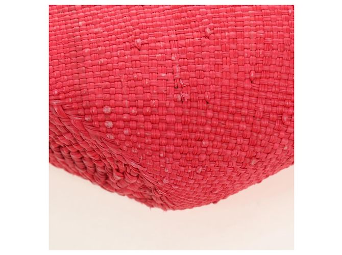 LOEWE Wassermelon Tote Bag Raffia 2-Wege Rot Auth 177162SAV - Ansicht 18