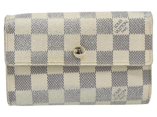 LOUIS VUITTON Portafoglio Alexandra Damier Azur Auth bs35094 - vista 13