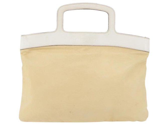 Miu Miu Handtasche aus Leder Beige Silber Authentisch bs34801 - Ansicht 13