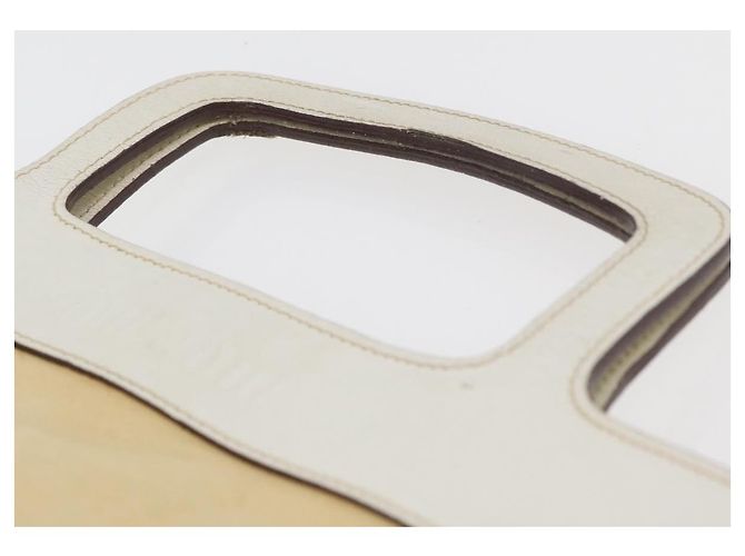Miu Miu Handtasche aus Leder Beige Silber Authentisch bs34801 - Ansicht 14