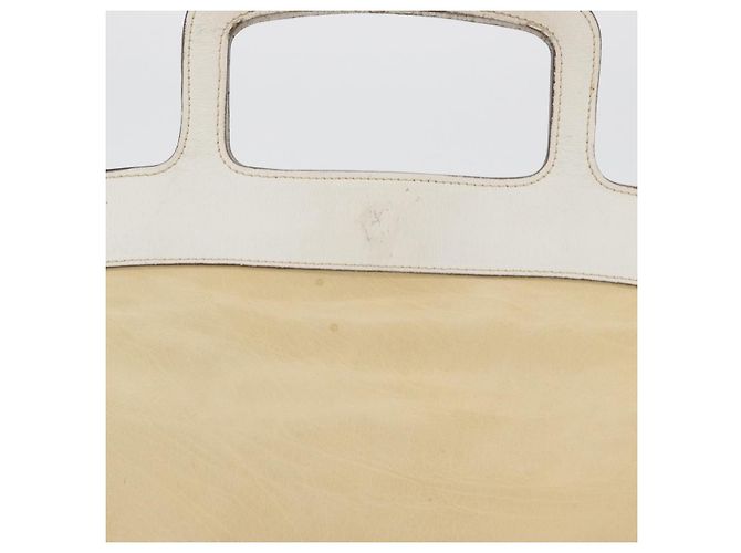 Miu Miu Handtasche aus Leder Beige Silber Authentisch bs34801 - Ansicht 3